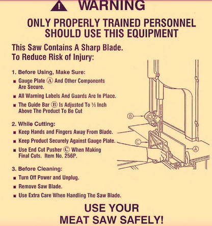 BIRO 22 BUTCHER MEAT BONE FISH SAW BLADE 1PHASE220Volts 90DAYWARRANTY WATCHVIDEO