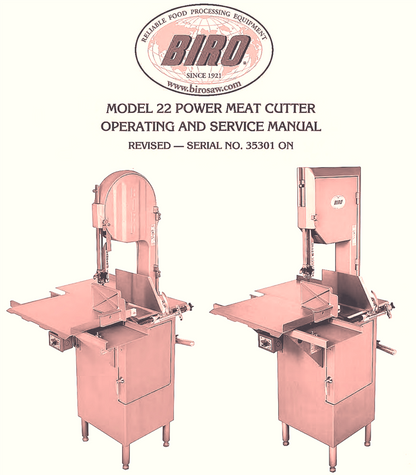 BIRO 22 BUTCHER MEAT BONE FISH SAW BLADE 1PHASE 220Volts 90DAYWARRANTY FREE SHIP
