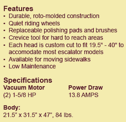 HYDRAMASTER™ TREADMASTER ESCALATOR CLEANING MACHINE 120-DAY-WARRANTY WATCH VIDEO