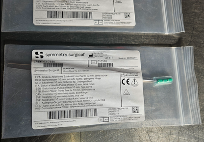 NEW SYMMETRY SURGICAL SYMETRY SURGICAL SICKLE KNIFE 10mm" Sharp Tip Curved Blade