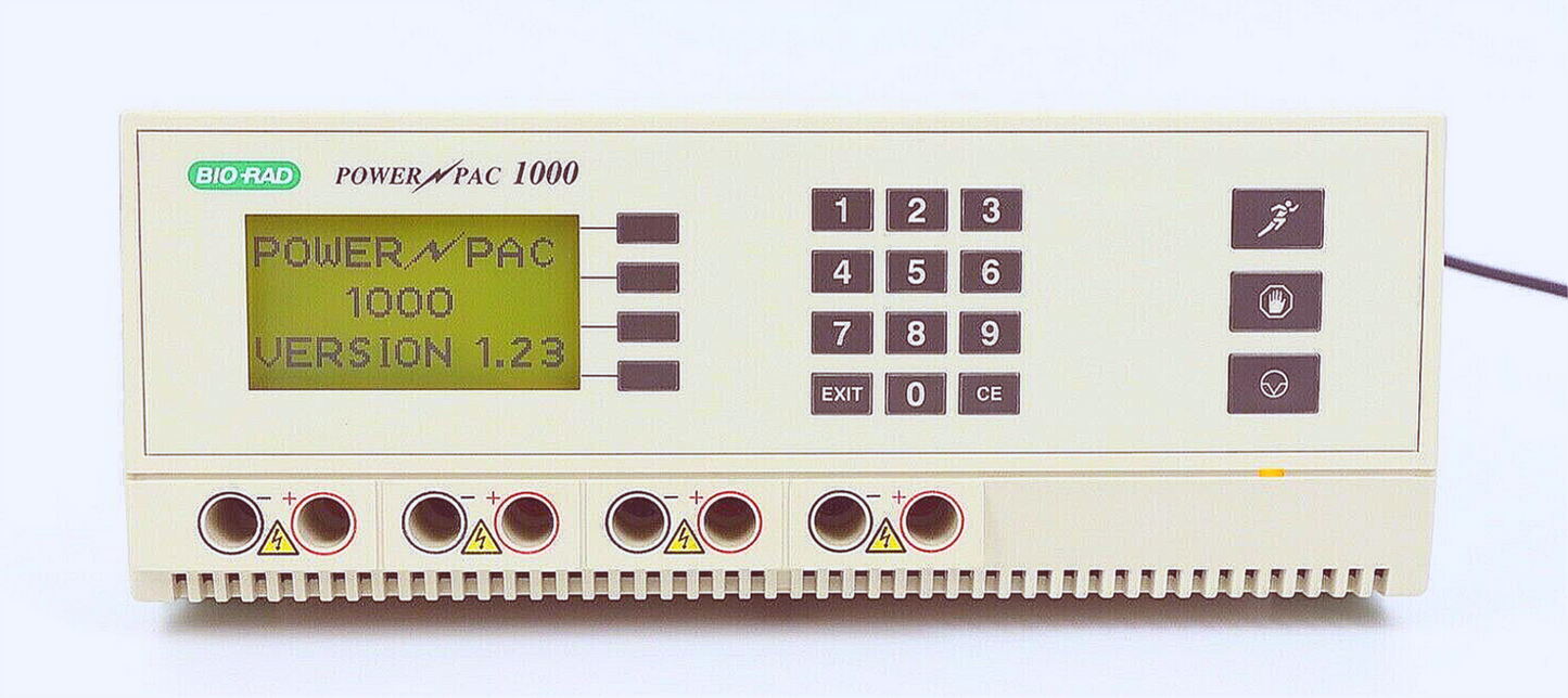 BIORAD POWERPACK 1000 PC100 ELECTROPHORESIS 1mA to 500 mA POWER SUPPLY FREE SHIP