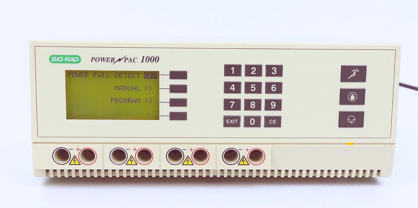 BIORAD POWERPACK 1000 PC100 ELECTROPHORESIS 1mA to 500 mA POWER SUPPLY FREE SHIP