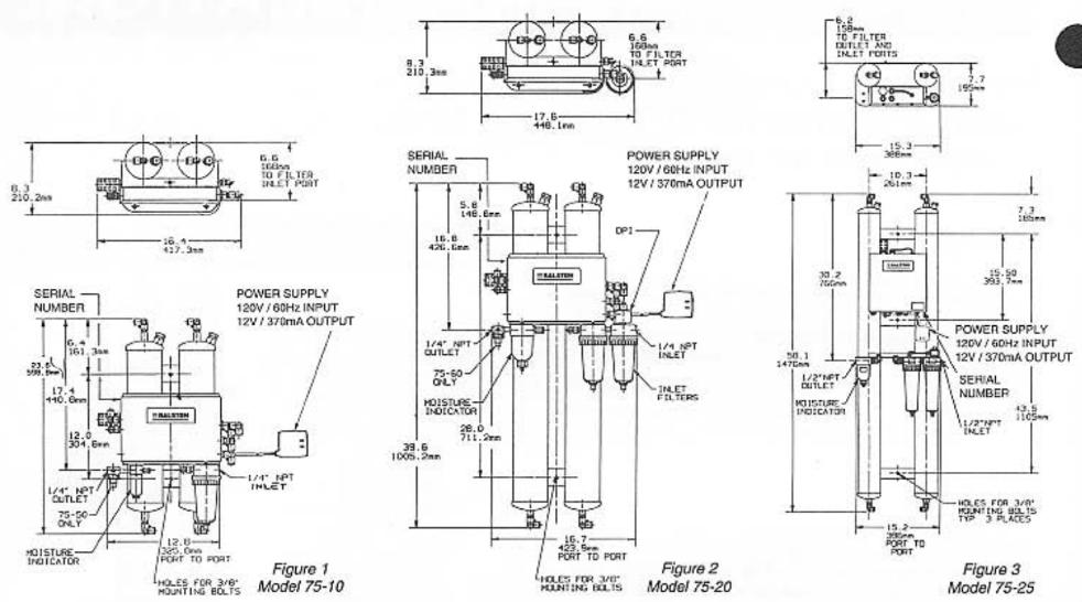 BALSTON 75-00 COMPRESSED 125 PSI AIR DRYER PSA DESICCANT 90DAYWARRANTY FREE SHIP