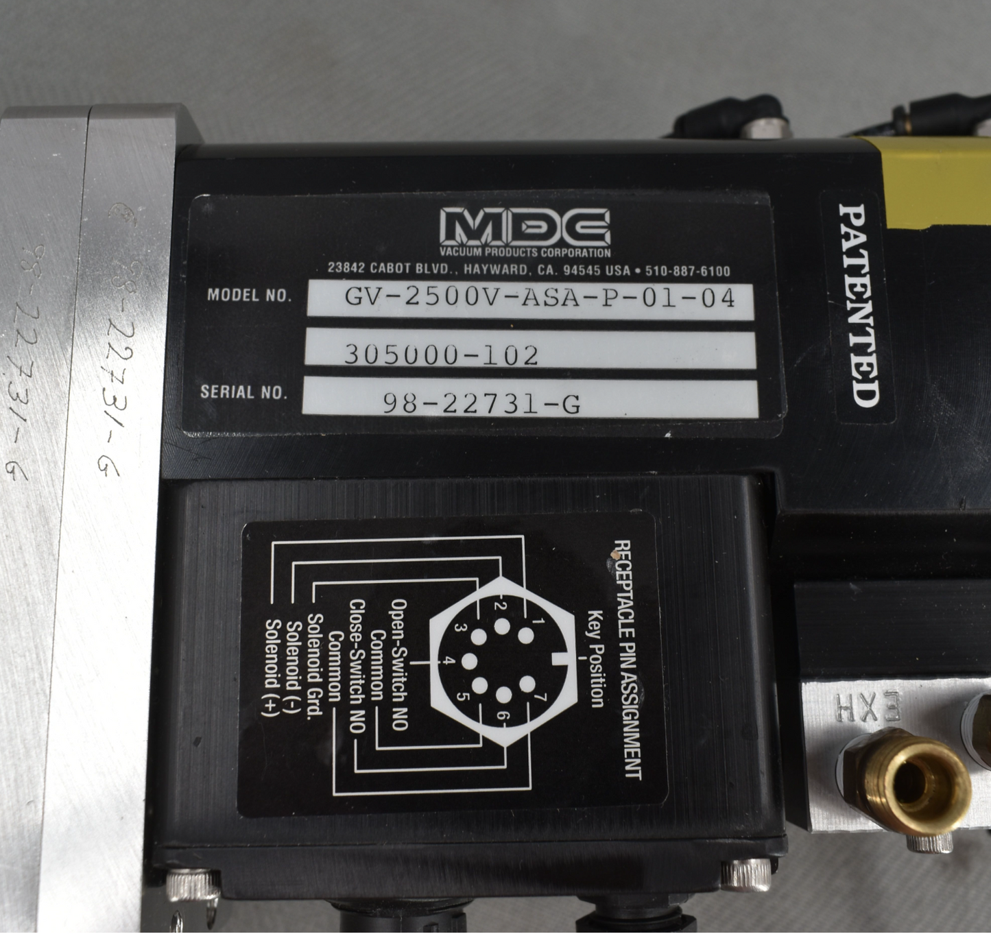 MDC GV-2500V-ASA-P-01-04 HIGH VACUUM ELECTRO PNEUMATIC GATE VALVE FREE SHIP