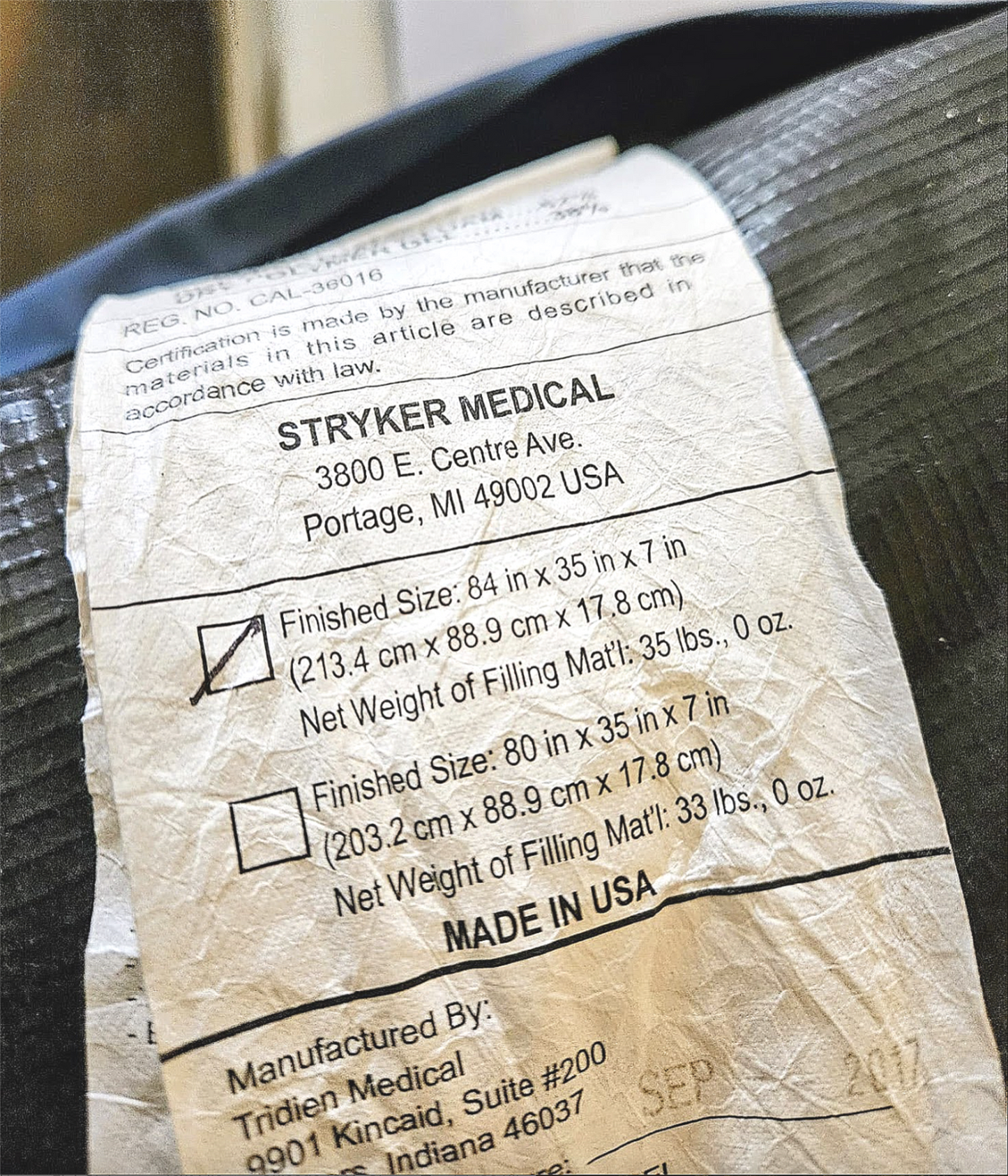 WARRANTY STRYKER S3® MEDICAL SURGICAL POWER BED GURNEY ADJUSTABLE with MATTRESS