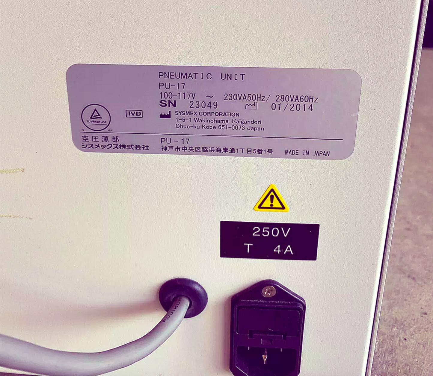 SISMEX XT-4000i AUTOMATED HEMATOLOGY ANALYZER XTseries & PNEUMATIC PU17 FREESHIP