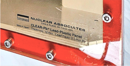 VICTOREEN NUCLEAR ASSOCIATES CLEAR Pb LEAD PLASTIC PANEL X-RAY MITUTOYO FREESHIP