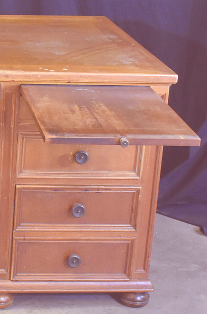 VINTAGE STOW DAVIS UofM LAW SCHOOL DESK 66"x 36"x 30" Inch 8 DRAWERS FREE SHIP