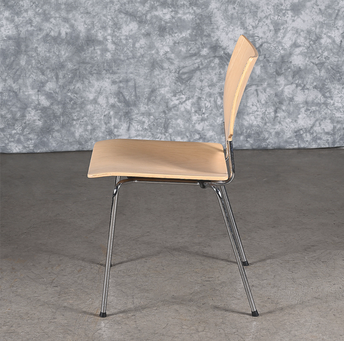 LOT of 8 KUSCH+CO 2000s RETRO LOOK HOT MOULDED PLYWOOD STACKING CHAIRS FREE SHIP