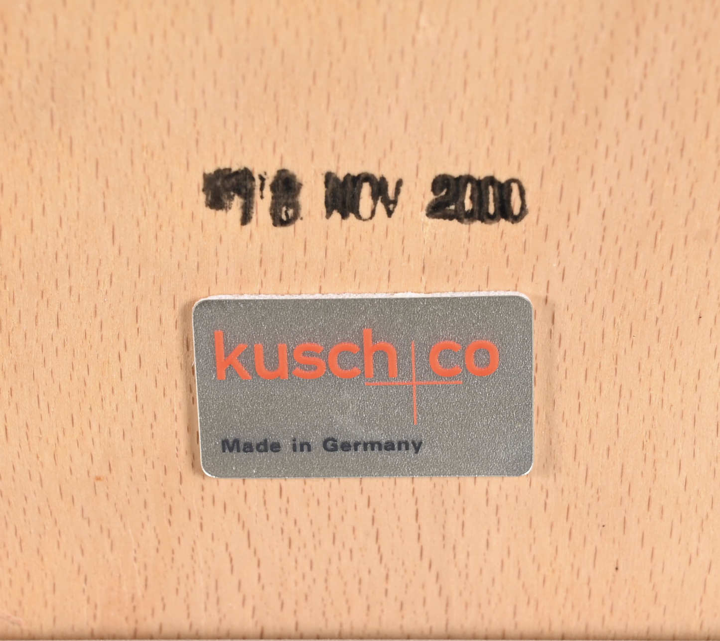 LOT of 8 KUSCH+CO 2000s RETRO LOOK HOT MOULDED PLYWOOD STACKING CHAIRS FREE SHIP