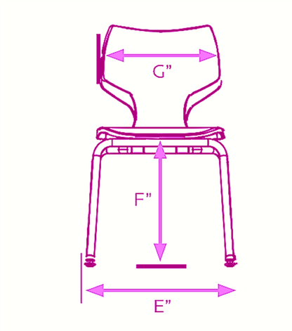 LOT 12 SMITH SYSTEM FLAVORS MODERN SCULPTED HOT MOULDED STACKING CHAIRS FREESHIP