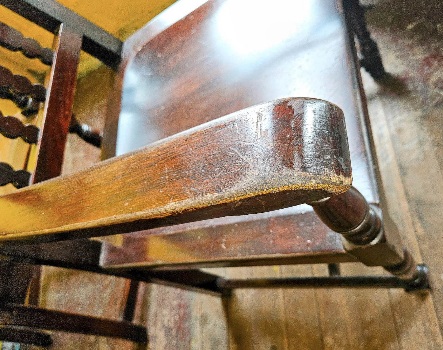 8 1940's VINTAGE OAK MARBLE SHATTUCK ARMCHAIRS OFFICE LIBRARY ARM CHAIR FREESHIP