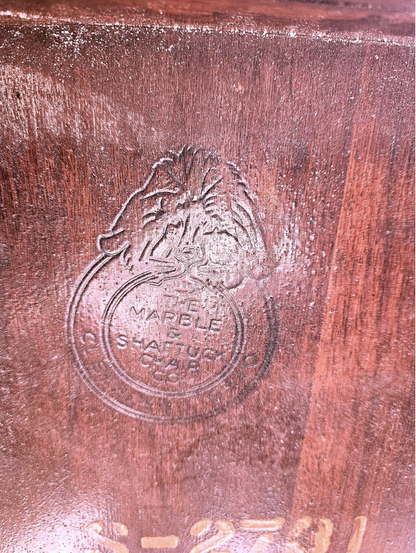 8 1940's VINTAGE OAK MARBLE SHATTUCK ARMCHAIRS OFFICE LIBRARY ARM CHAIR FREESHIP