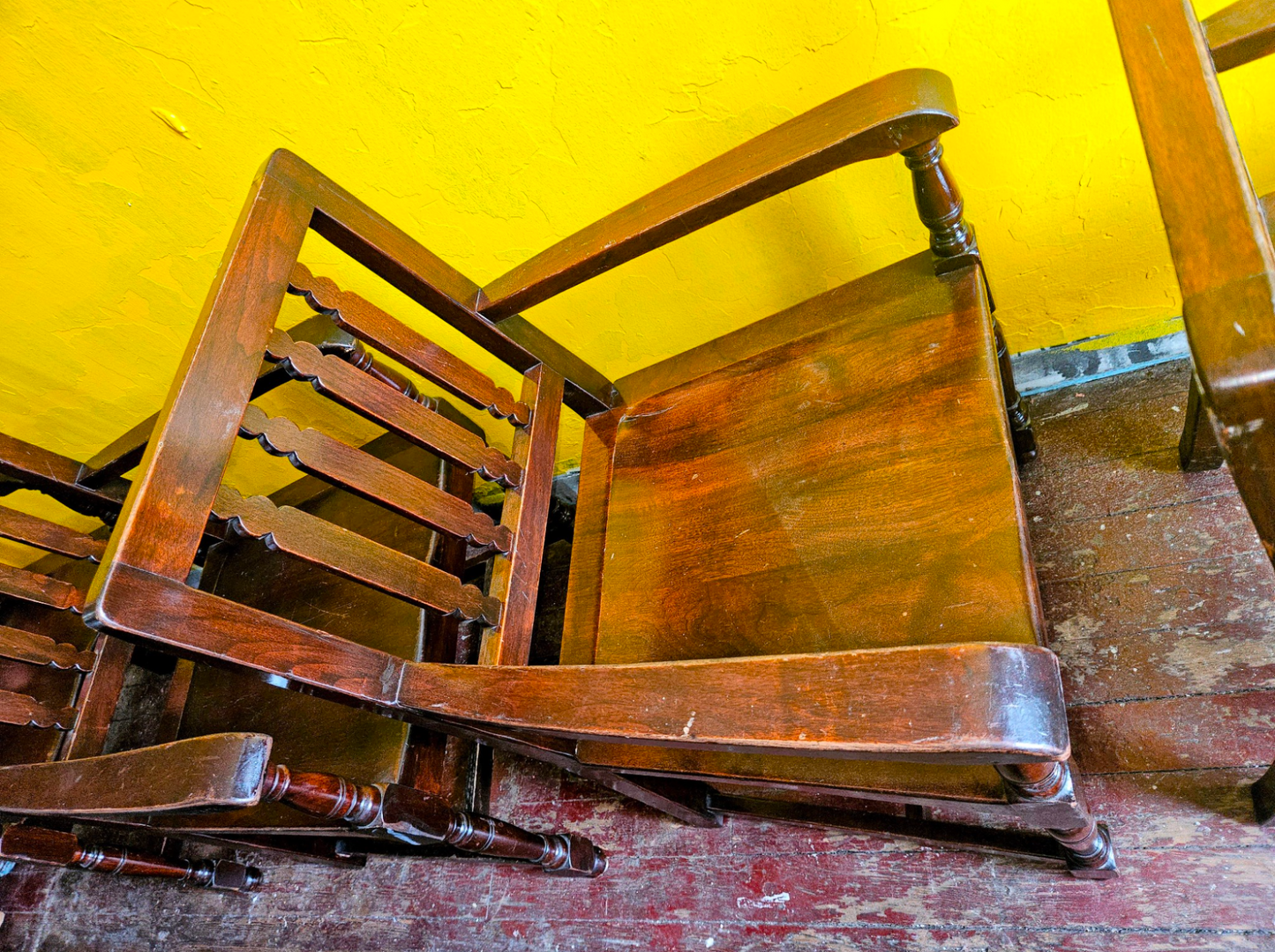 8 1940's VINTAGE OAK MARBLE SHATTUCK ARMCHAIRS OFFICE LIBRARY ARM CHAIR FREESHIP