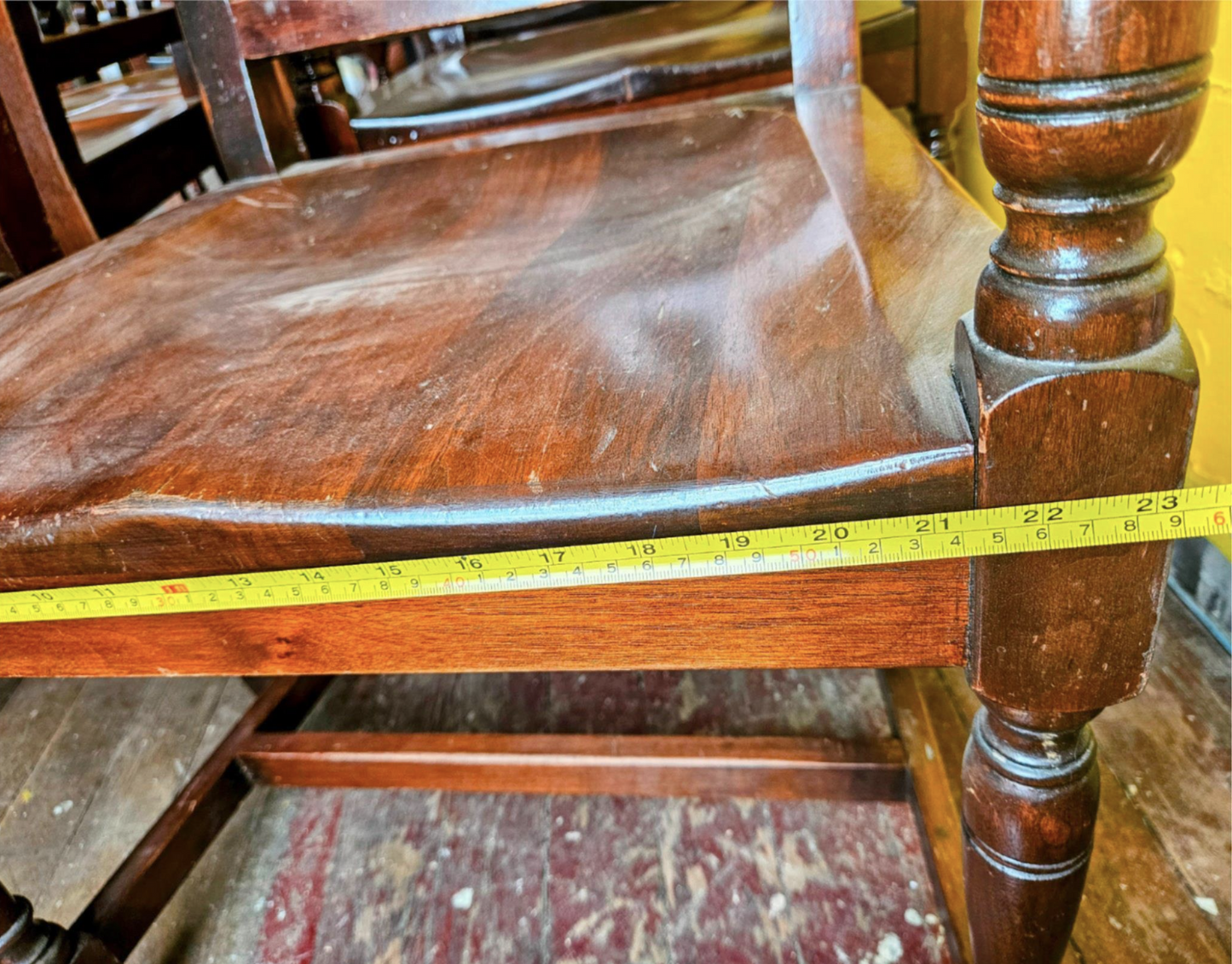 8 1940's VINTAGE OAK MARBLE SHATTUCK ARMCHAIRS OFFICE LIBRARY ARM CHAIR FREESHIP