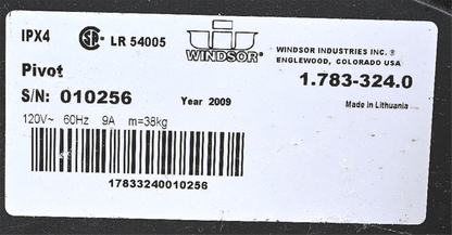90-DAY-WARRANTY WINDSOR PIVOT IPX4 FLOOR SCRUBBER 2 BRUSHES WATCH-VIDEO FREESHIP