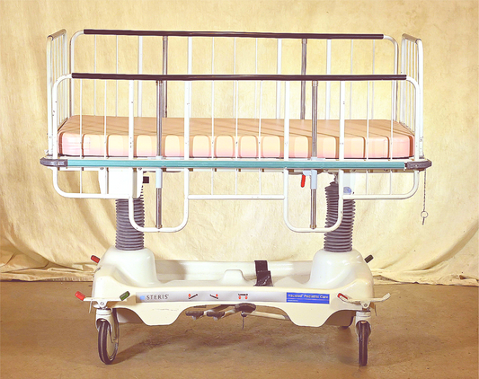 HAUSTED™ PEDIATRIC CRIB GURNEY COMPLETE with RAIL & MATTRESS WATCHVIDEO FREESHIP