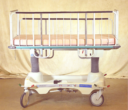 HAUSTED™ PEDIATRIC CRIB GURNEY COMPLETE with RAIL & MATTRESS WATCHVIDEO