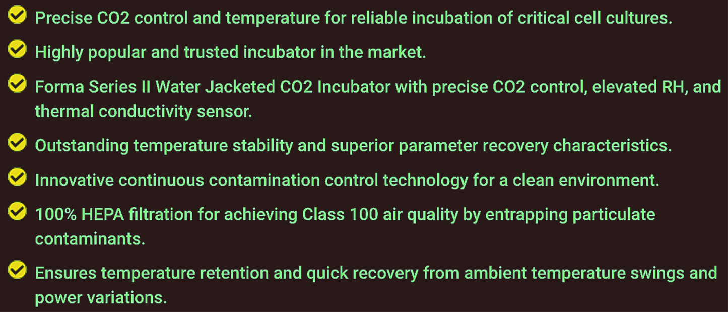 REFURBISHED FORMA Water Jacketed Double Stack Model 3110 CO2 INCUBATOR FREESHIP