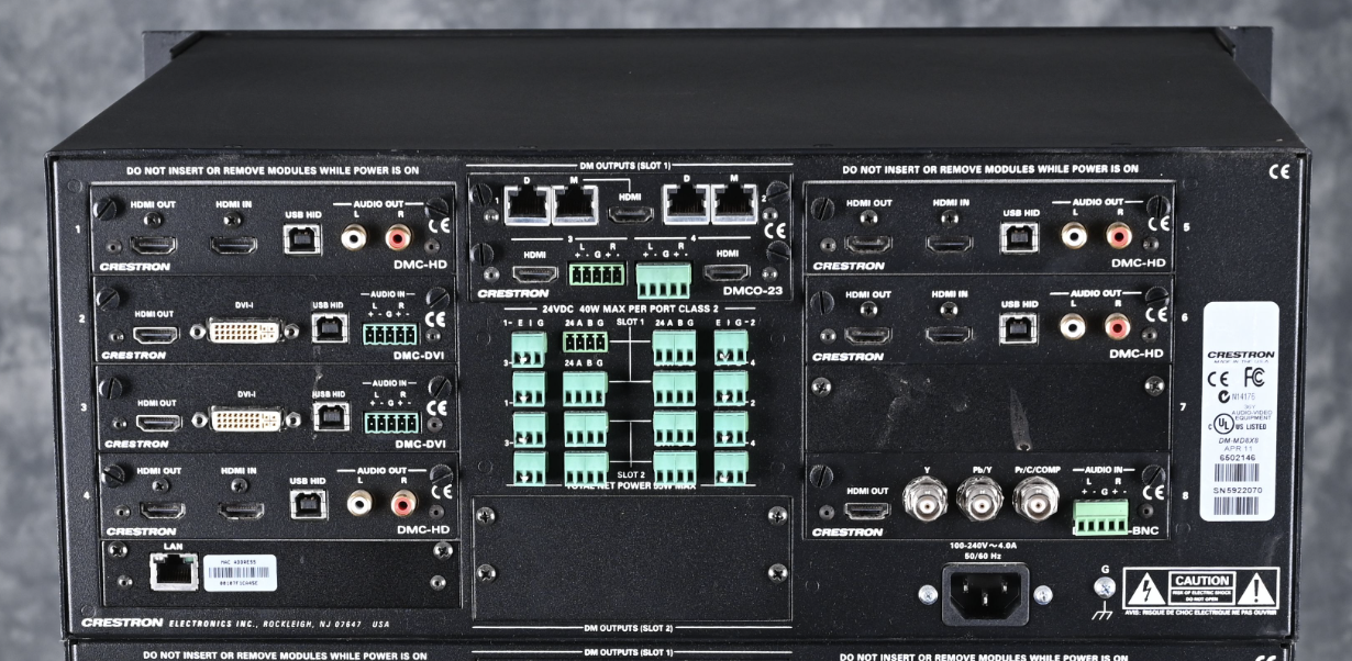 CRESTON DM-MD8X8 Matrix Switcher TPS-6 Monitor DM-RMC-100 CP2E Control Processor