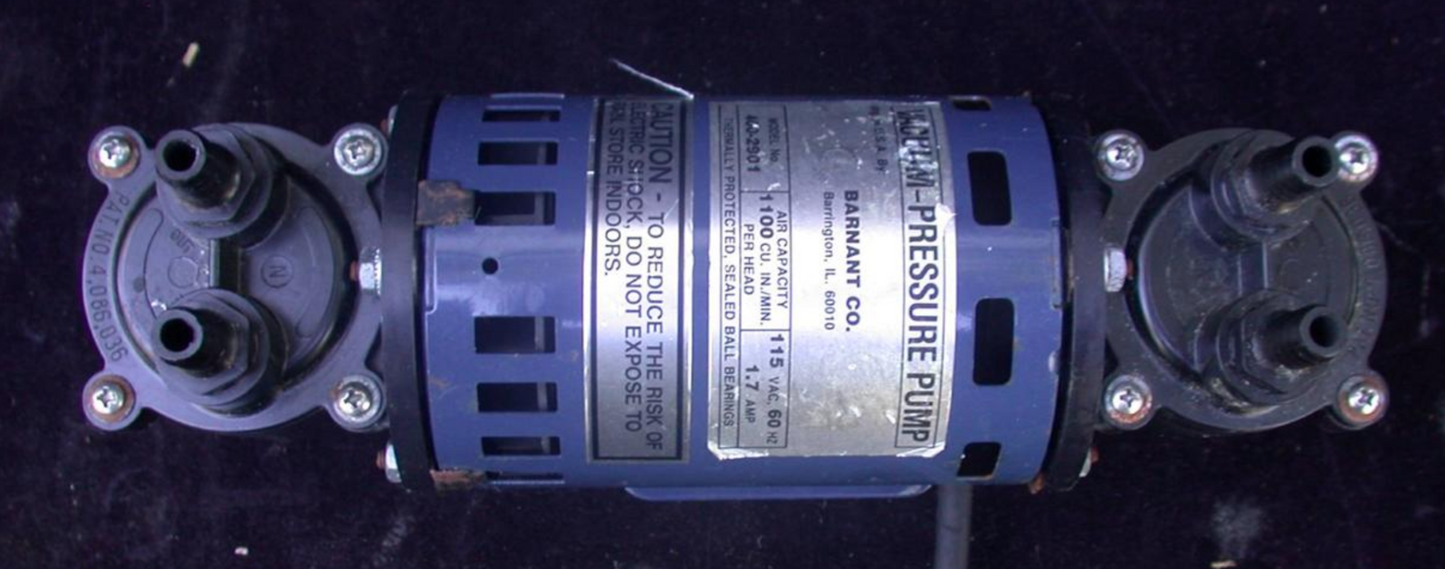 BARNANT  AIR CADET VACUUM PRESSURE PUMP MODEL 400-2901 115VAC 60HZ