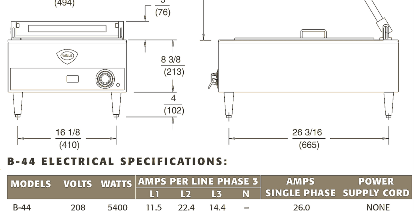 90DAYWARRANT WELLS B44 SINGLECONTROL COUNTERTOP CHARBROILER GRATE GRILL FREESHIP