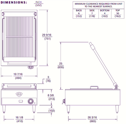90DAYWARRANT WELLS B44 SINGLECONTROL COUNTERTOP CHARBROILER GRATE GRILL FREESHIP