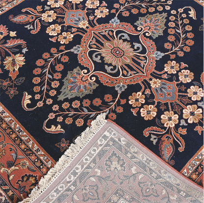 100% ORIGINAL VINTAGE WOOL KURDISH GOYAN 78"x 80" MOTH PROOF RUG GREAT CONDITION