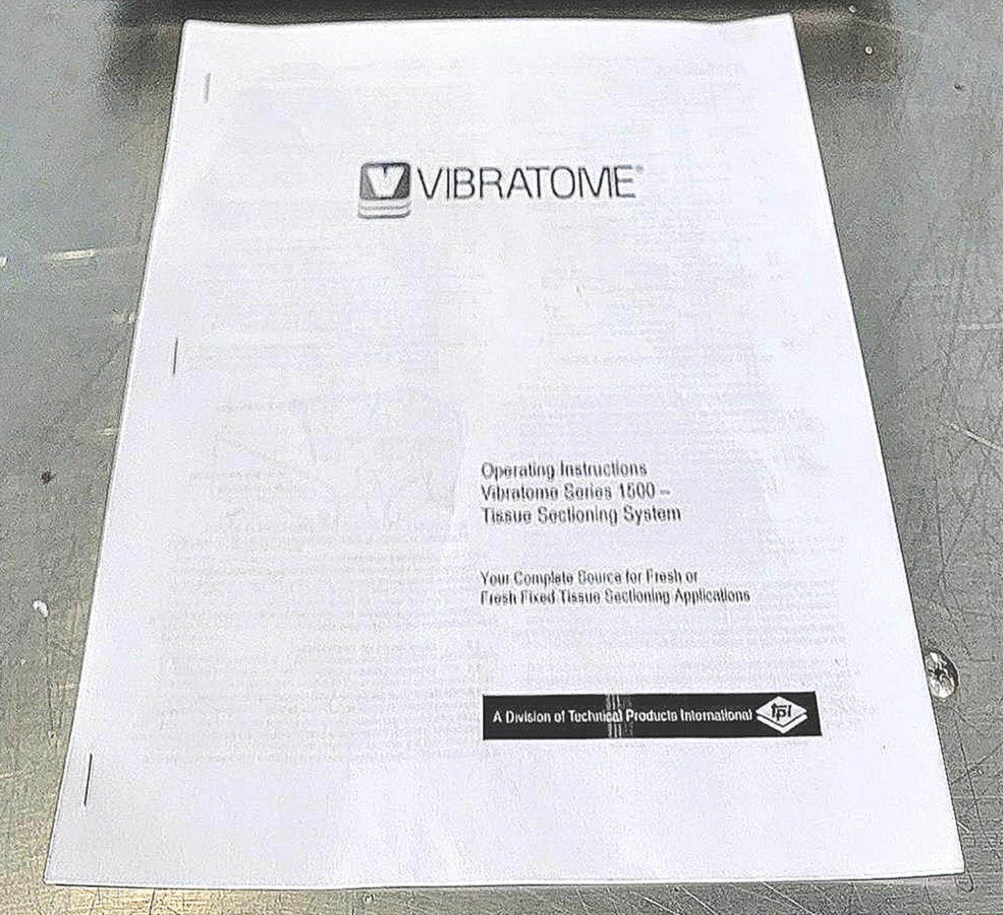 TPI VIBRATOME 1000 PLUS CLASSICSECTIONING SYSTEM & MANUAL FREE SHIP WATCH VIDEO