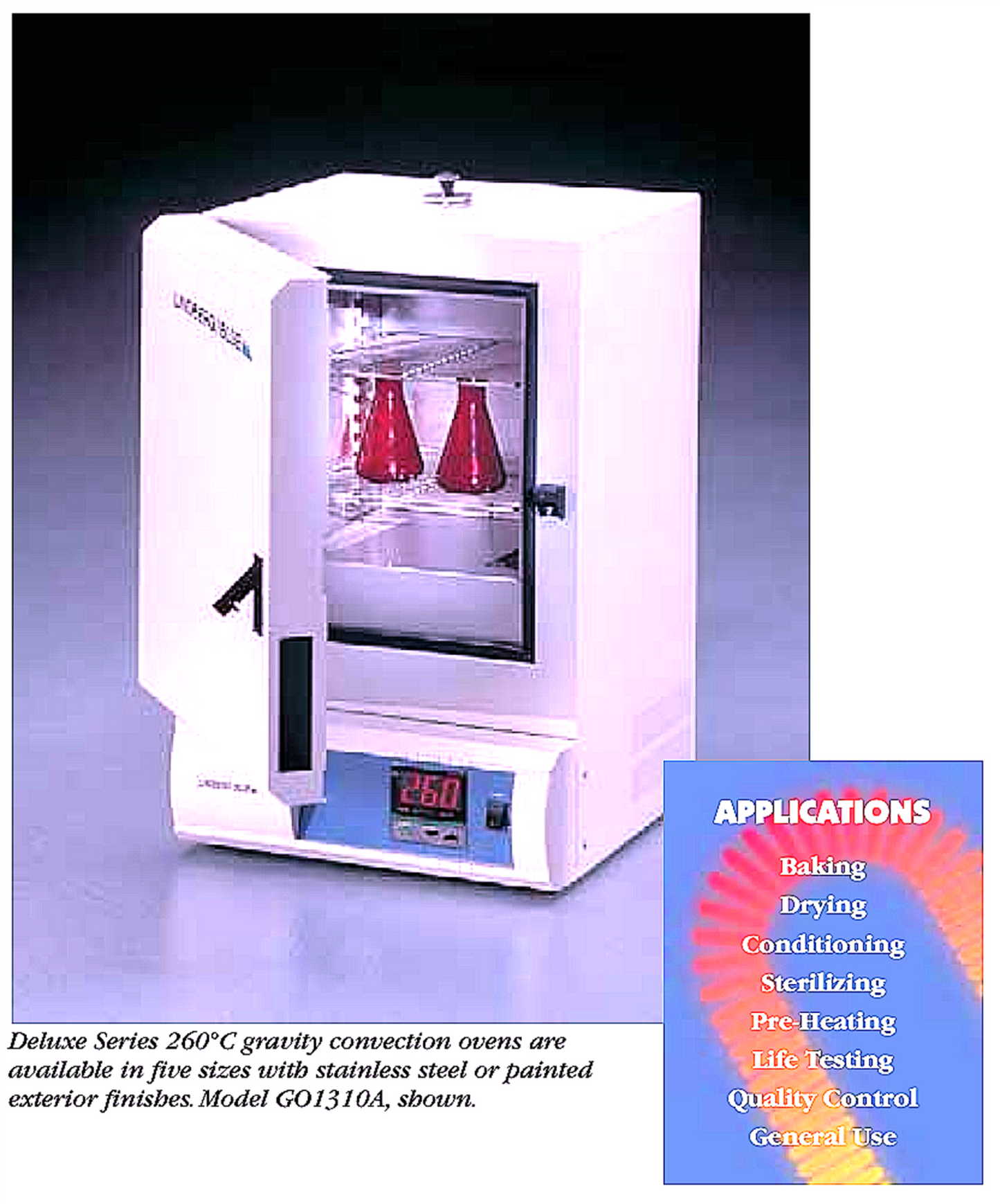 120-DAY-WARRANTY LINDBERG BLUE M GO1300A 1cuFt/260°C GRAVITY CONVECTION OVEN