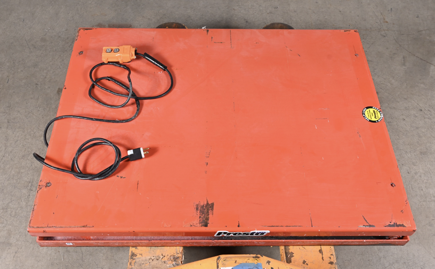 WARRANTY 1000lb PRESTO™ WXS36 ELECTRIC SCISSORS TABLE LIFT 48"x36" WATCH-VIDEO
