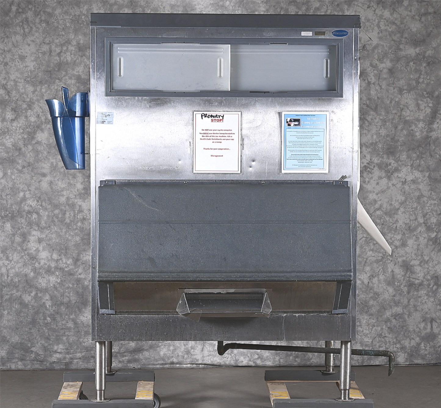 WARRANTY FOLLETT DEV1300SG-48-LP CUBE CHEWBLET 1320LBS ICE BIN PADDLE RAKE SCOOP