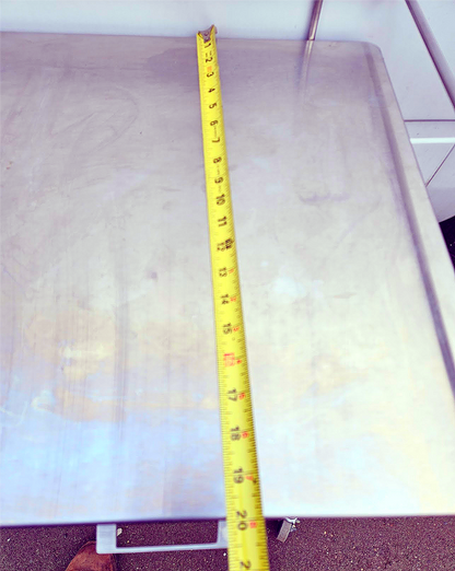 BLICKMAN 7856SS-HB STAINLESS STEEEL CRESCENT TABLE DESK ON WHEELS FREE SHIPPING