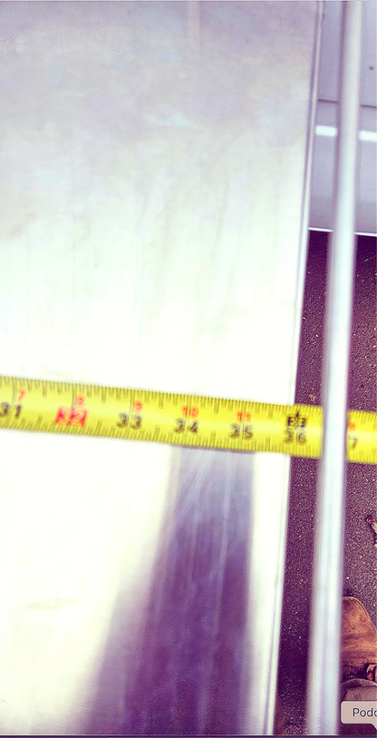 BLICKMAN 7856SS-HB STAINLESS STEEEL CRESCENT TABLE DESK ON WHEELS FREE SHIPPING