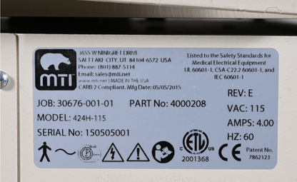 120-DAY-WARRANTY MTI® 424-115 PROCEDURE POWER CHAIR FREE SHIP