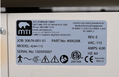 120-DAY-WARRANTY MTI® 424-115 PROCEDURE POWER CHAIR FREE SHIP