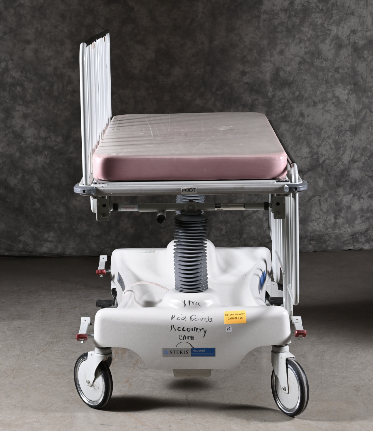 WARRANTY HAUSTED™ PEDIATRIC CRIB GURNEY COMPLETE with RAILS & MATTRESS FREE SHIP