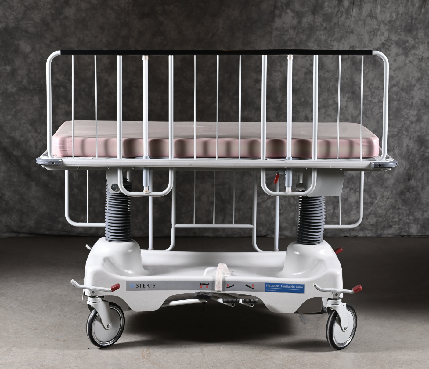 WARRANTY HAUSTED™ PEDIATRIC CRIB GURNEY COMPLETE with RAILS & MATTRESS FREE SHIP