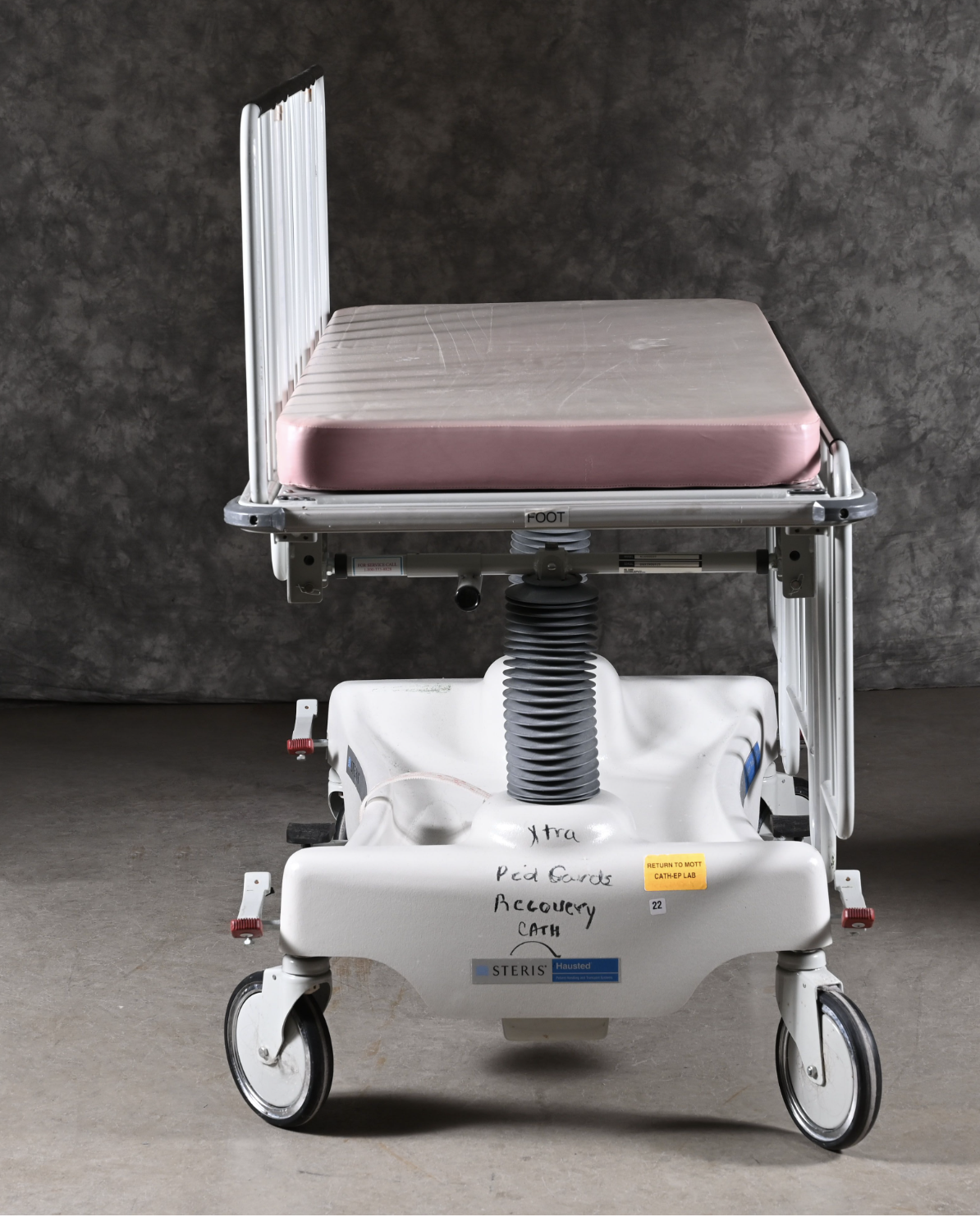 WARRANTY HAUSTED™ PEDIATRIC CRIB GURNEY COMPLETE with RAILS & MATTRESS FREE SHIP