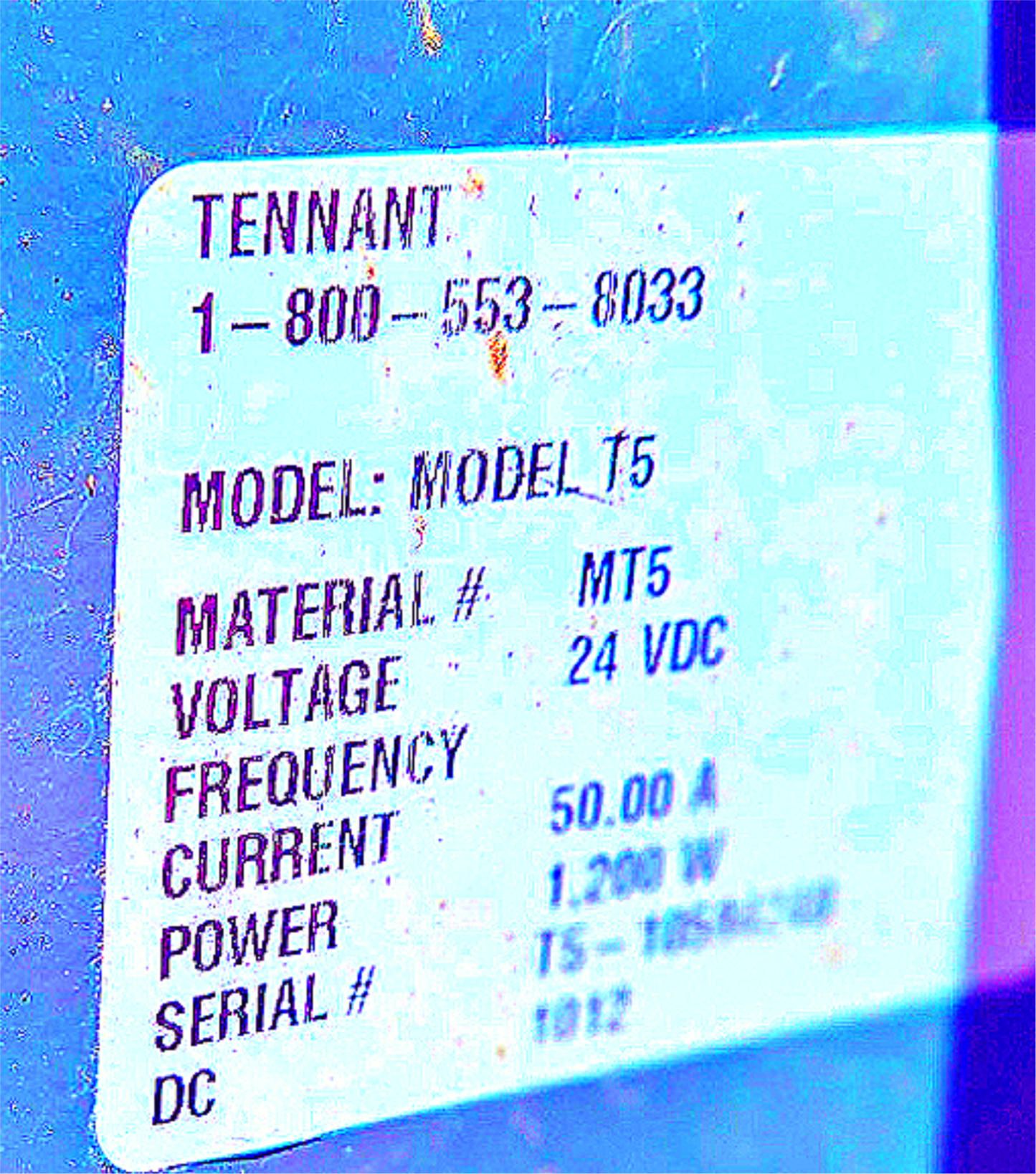 TENNANT T5 FAST WALKBEHIND BATTERY FLOOR SCRUBBER BUILT-IN CHARGER KEY FREESHIP