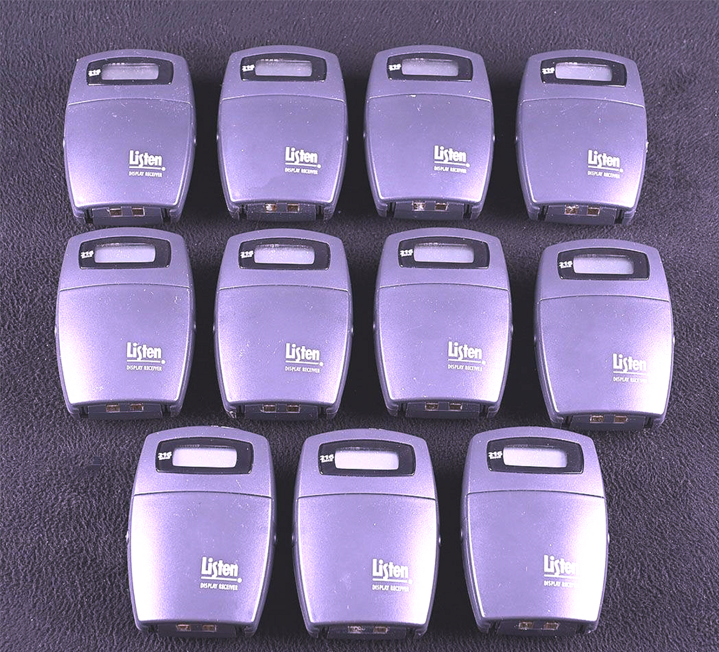 SET 11 LISTEN TECHNOLOGIES LR-400-216 PORTABLE DISPLAY RF RECEIVER 216MHZ & CASE