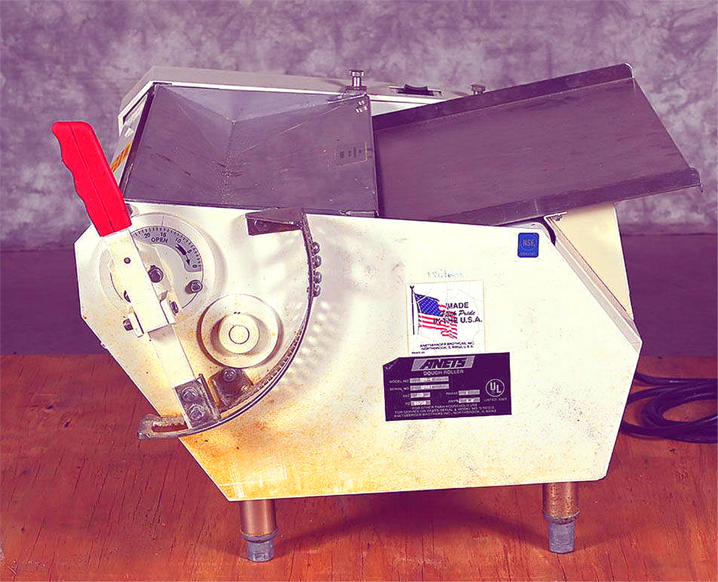 90DAYWARRANTY ANETS SDR-4 ELECTRICAL DOUGH ROLLER 115VOLT BAKER PIZZA WATCHVIDEO