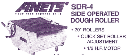 90DAYWARRANTY ANETS SDR-4 ELECTRICAL DOUGH ROLLER 115VOLT BAKER PIZZA WATCHVIDEO