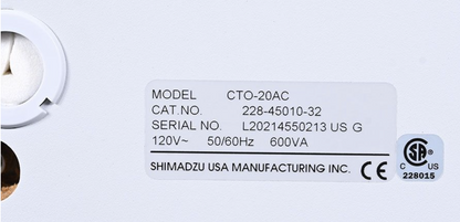 Steve Shimadzu CTO-20AC HPLC Column Heater &/or Chiller