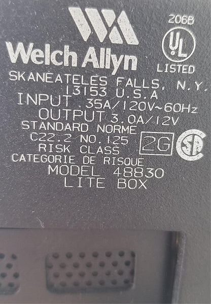 WELCH ALLYN 48830 EXAM LITE BOX TUBE 48200 LIGHT PIPE FIBER OPTIC FREE SHIPPING