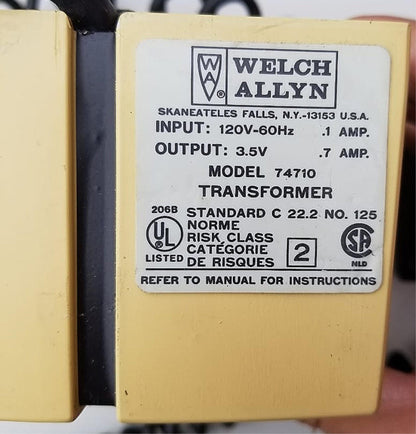 WELCH ALLYN 767 SERIES TRANSFORMER OTOSCOPE 25020 OPHTHALMOSCOPE 11720 FREE SHIP