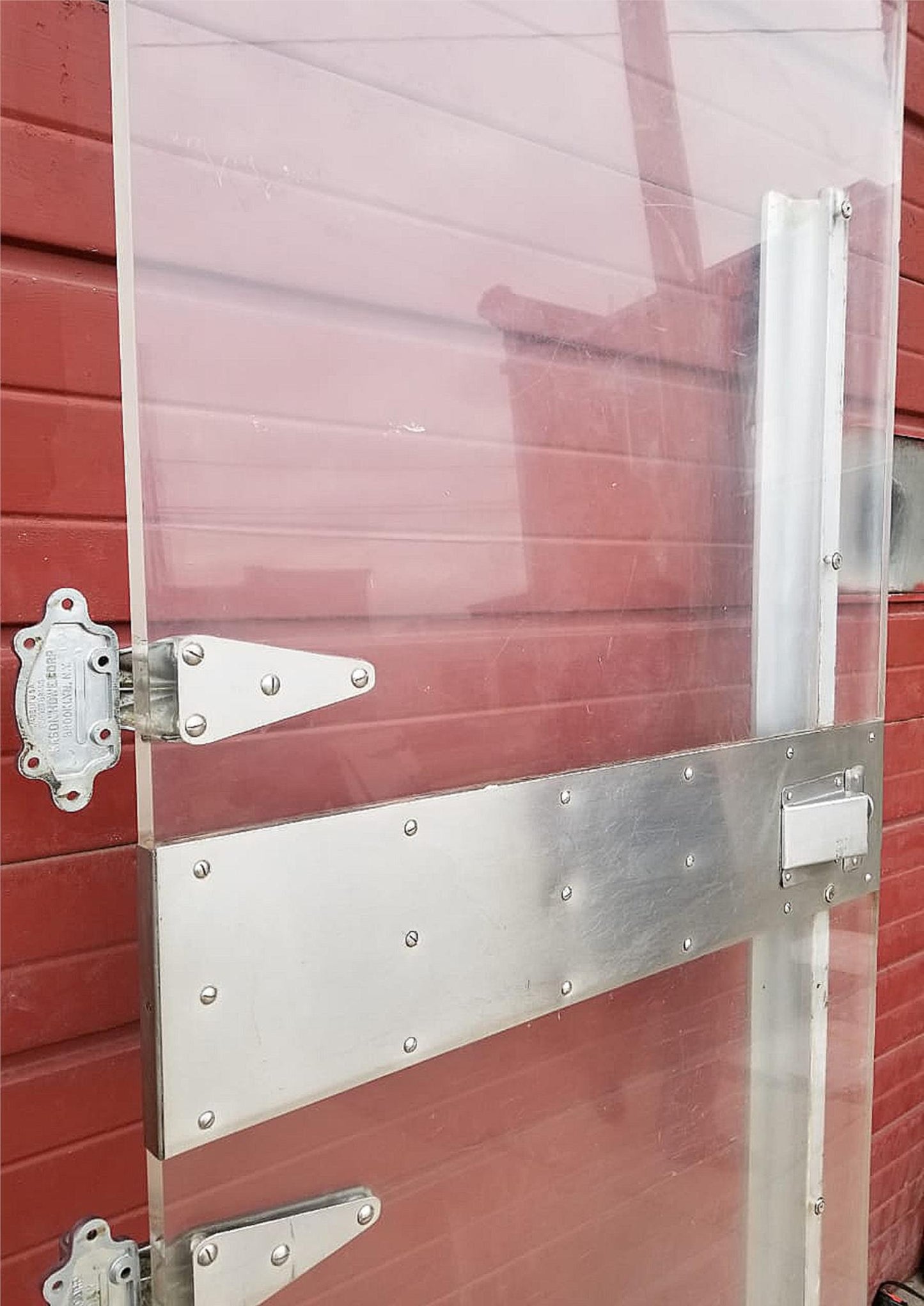 RARE VINTAGE INDUSTRIAL DESIGN STEAMPUNK ARCHITECTURE FREEZER DOOR FREE SHIPPING