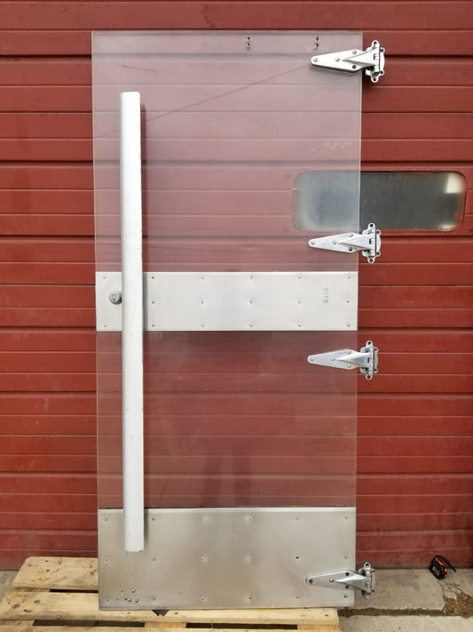 RARE VINTAGE INDUSTRIAL DESIGN STEAMPUNK ARCHITECTURE FREEZER DOOR FREE SHIPPING