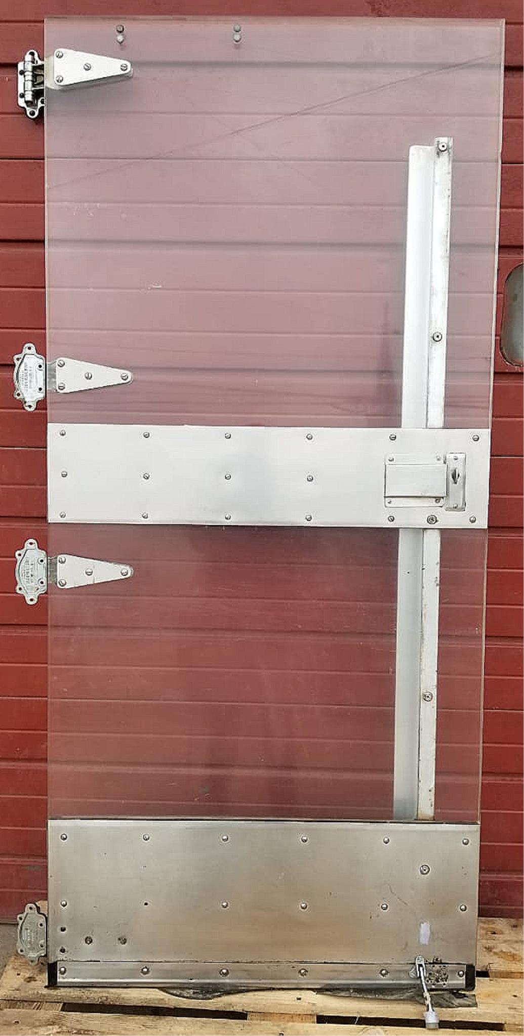 RARE VINTAGE INDUSTRIAL DESIGN STEAMPUNK ARCHITECTURE FREEZER DOOR FREE SHIPPING