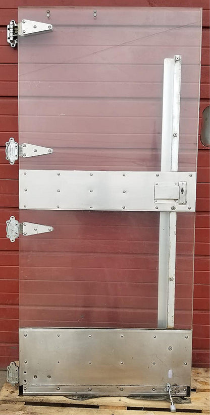 RARE VINTAGE INDUSTRIAL DESIGN STEAMPUNK ARCHITECTURE FREEZER DOOR FREE SHIPPING